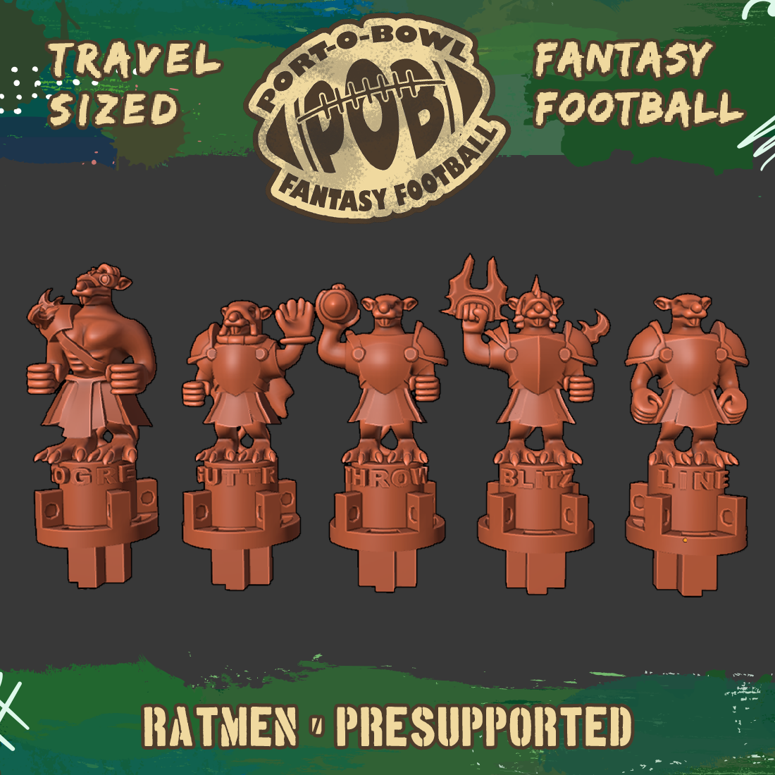 Port-O-Bowl: Travel-sized Fantasy Football Ratmen Team